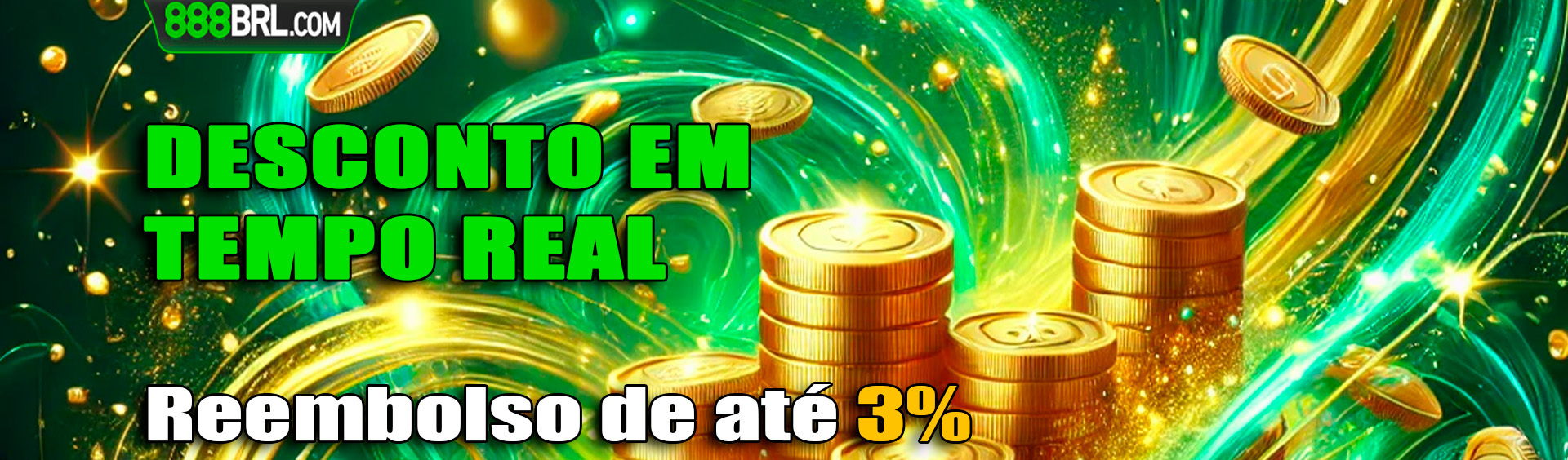 Desconto em tempo real Reembolso de até 3%